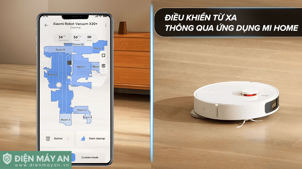 Robot Hút Bụi Lau Nhà Xiaomi Vacuum X20 Plus BHR8124EU